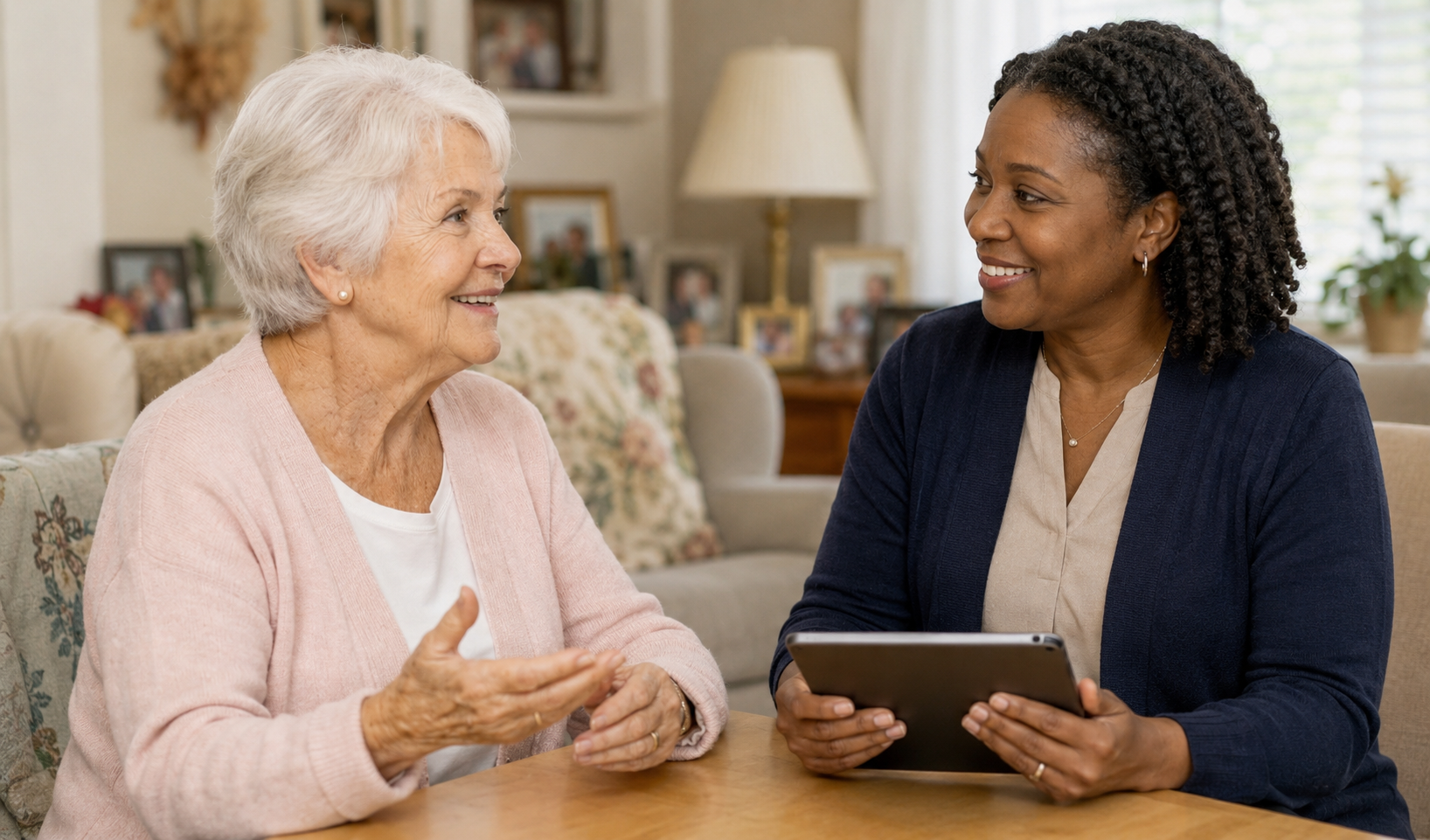 Physician presenting three-year cognitive trajectory at renewal conversation