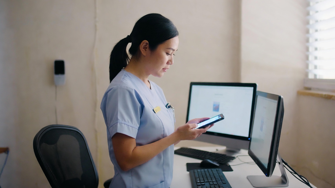 Care team member reviewing their role-specific action