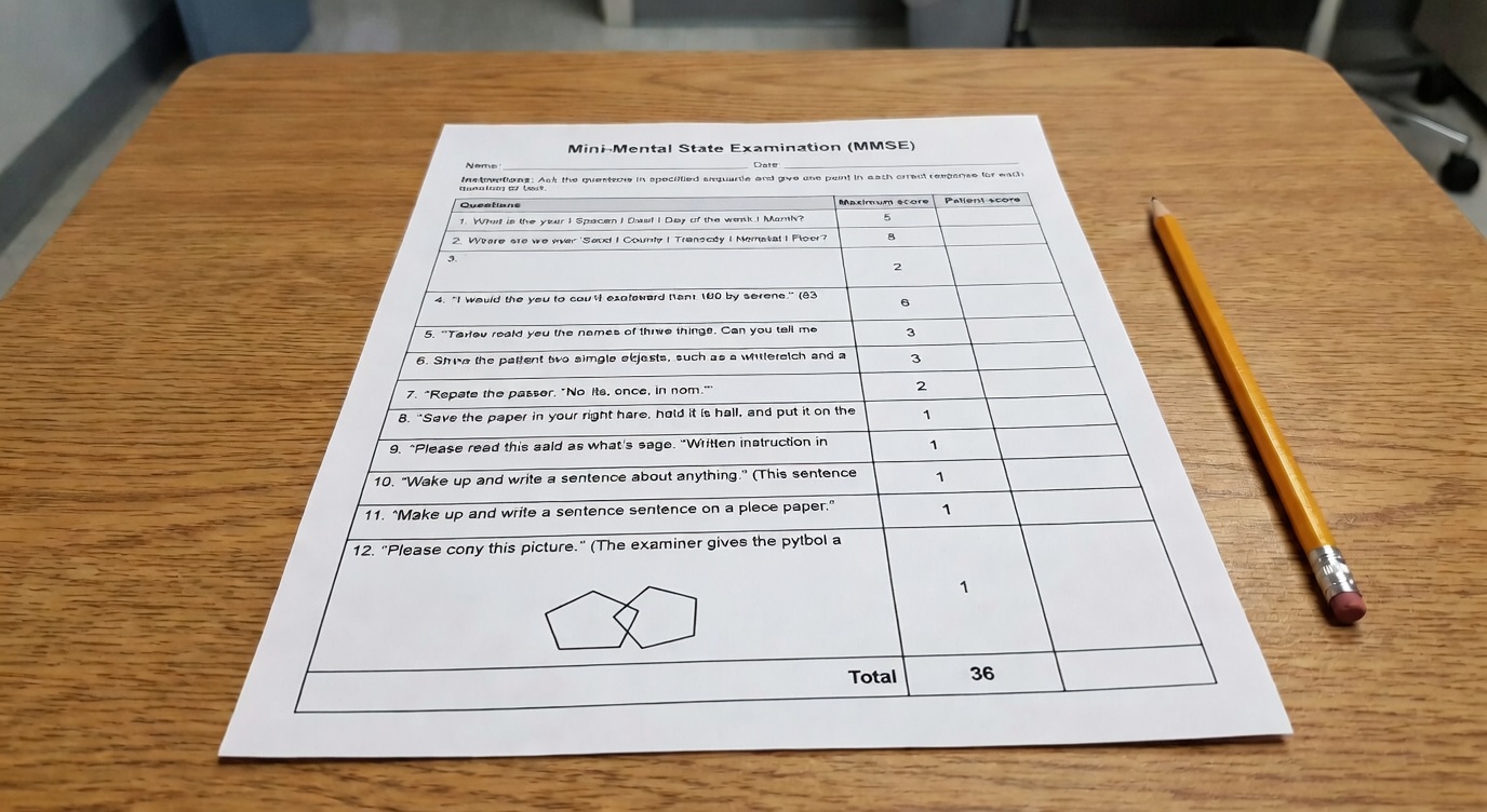 MMSE pen-and-paper test